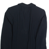 MARELLA Womens Blazer Jacket Black Viscose Striped M
