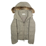 KAREN MILLEN Womens Parka Coat Grey Hooded S