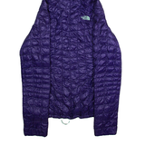 THE NORTH FACE Womens Puffer Coat Purple Nylon Hooded M
