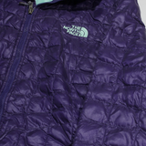 THE NORTH FACE Womens Puffer Coat Purple Nylon Hooded M
