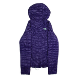 THE NORTH FACE Womens Puffer Coat Purple Nylon Hooded M