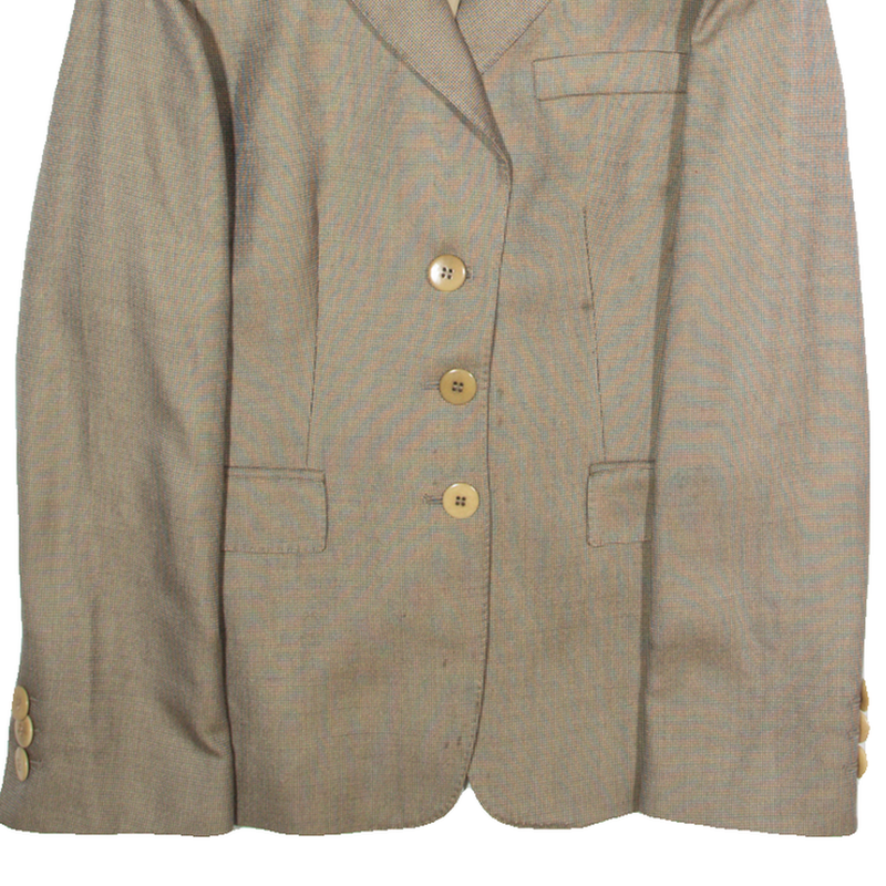 ARMANI COLLEZIONI Womens Blazer Jacket Beige Wool L