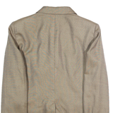 ARMANI COLLEZIONI Womens Blazer Jacket Beige Wool L