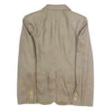 ARMANI COLLEZIONI Womens Blazer Jacket Beige Wool L