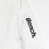 BENCH Mens Rain Jacket White Hooded S