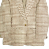 PENDLETON Womens Blazer Jacket Beige Wool Plaid XL