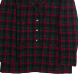 PENDLETON Womens Blazer Jacket Red Wool Plaid L