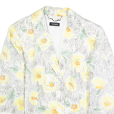 MAX&CO Womens Blazer Jacket White Floral M