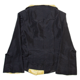 MINYE Womens Wrap Blouse Black V-Neck Long Sleeve L