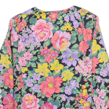 CAFE Womens Printed Blouse Black Long Sleeve Floral M