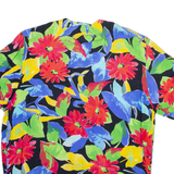 Womens Printed Blouse Black Viscose Floral M