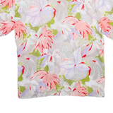 Womens Printed Shirt Grey Collared Viscose Floral M