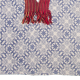 Womens Printed Vest Blue V-Neck Sleeveless Crazy Pattern M