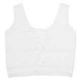 Womens Vest White Sleeveless M