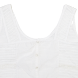 Womens Vest White Sleeveless M