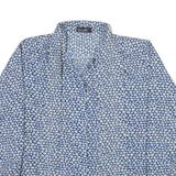 LAVELLI Womens Printed Shirt Blue Collared Long Sleeve Viscose Floral M