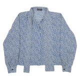 LAVELLI Womens Printed Shirt Blue Collared Long Sleeve Viscose Floral M