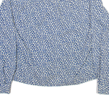 LAVELLI Womens Printed Shirt Blue Collared Long Sleeve Viscose Floral M