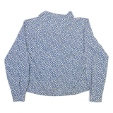 LAVELLI Womens Printed Shirt Blue Collared Long Sleeve Viscose Floral M