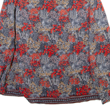 Womens Printed Shirt Grey Collared Long Sleeve Viscose Floral M