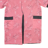 Reversible Womens Kimono Blouse Pink Crazy Pattern L