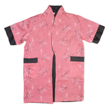Reversible Womens Kimono Blouse Pink Crazy Pattern L