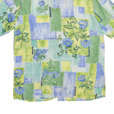 CITYLIFE Womens Printed Shirt Green Collared Viscose Crazy Pattern M