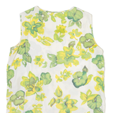DIVINA Womens Printed Vest White Sleeveless Floral M
