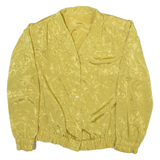 CHARLES JOGELE Womens Printed Blouse Gold Collared Long Sleeve Crazy Pattern M