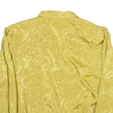 CHARLES JOGELE Womens Printed Blouse Gold Collared Long Sleeve Crazy Pattern M