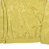 CHARLES JOGELE Womens Printed Blouse Gold Collared Long Sleeve Crazy Pattern M