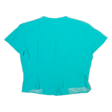 Womens Cropped Waistcoat Blue V-Neck M