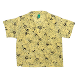 CANDA Womens Printed Shirt Yellow Collared Viscose Floral M