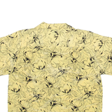 CANDA Womens Printed Shirt Yellow Collared Viscose Floral M