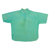 Womens Shirt Blue Collared Silk XL