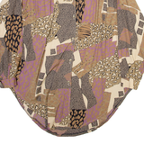 CARILLO Womens Printed Shirt Brown Long Sleeve Crazy Pattern XL