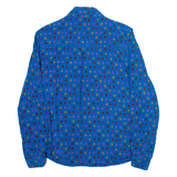 Womens Printed Shirt Blue Collared Long Sleeve Viscose Spotted M
