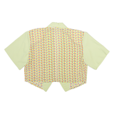 Womens Printed Waistcoat Green Silk Spotted M