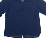 JULIETTA Womens Shirt Blue Collared M