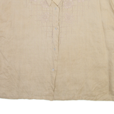 Womens Blouse Beige V-Neck L