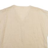 Womens Blouse Beige V-Neck L