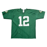 NFL Green Bay Packers Home #12 Rodgers Mens Jersey Green USA V-Neck 2XL