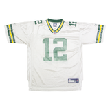 REEBOK Green Bay Packers Alternate #12 Rodgers Mens Jersey White USA V-Neck XL