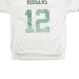 REEBOK Green Bay Packers Alternate #12 Rodgers Mens Jersey White USA V-Neck XL