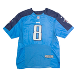 NIKE Tennessee Titans Home #8 Mariota Mens Jersey Blue USA V-Neck XL