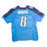 NIKE Tennessee Titans Home #8 Mariota Mens Jersey Blue USA V-Neck XL