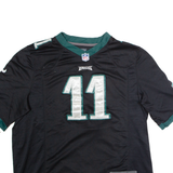 NIKE Philadelphia Eagles Alternate #11 Wentz Mens Jersey Black USA V-Neck 2XL