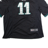 NIKE Philadelphia Eagles Alternate #11 Wentz Mens Jersey Black USA V-Neck 2XL
