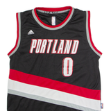 ADIDAS Portland Trail Blazers #0 Lillard Basketball Mens Jersey Black Sleeveless USA M