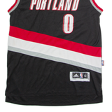 ADIDAS Portland Trail Blazers #0 Lillard Basketball Mens Jersey Black Sleeveless USA M